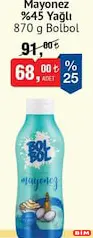 BOLBOL MAYONEZ %45 YAĞLI 870 G fiyat ve kampanya bilgisi
